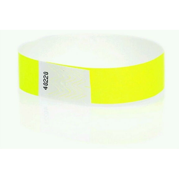 300  3/4" NEON YELLOW WRISTBANDS, PAPER WRISTBANDS, WRISTBANDS FOR EVENTS