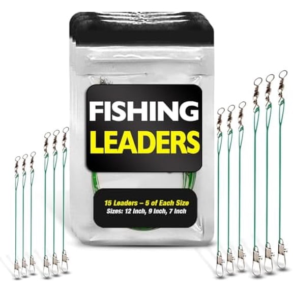 Fishing Leaders with Swivels - Carp - Pike - Catfish - Muskie - Walleye - Bass - Mackerel - Snapper$$Sport & Recreation Other