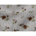 thumbnail image 4 of oneOone Viscose Jersey Brown Fabric Stripe|Leaves & Floral Artistic Sewing Fabric By The Yard Printed Diy Clothing Sewing Supplies 60 Inch Wide, 4 of 5