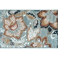 thumbnail image 3 of 2x3 Water Resistant, Small Indoor Outdoor Rugs for Patios, Front Door Entry, Entryway, Deck, Porch, Balcony | Outside Area Rug for Patio | Aqua, Floral | Size: 1'11'' x 3', 3 of 7