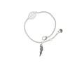 thumbnail image 2 of Delight Jewelry Silvertone Lightning Bolt - Silvertone Leaf Delicate Bracelet, 6.25+1.75", 2 of 4