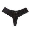 thumbnail image 1 of Culottes pour Femmes Femmes String en Dentelle Triangle Ajouré Respirant Entrejambe en Coton Culottes, 1 of 3