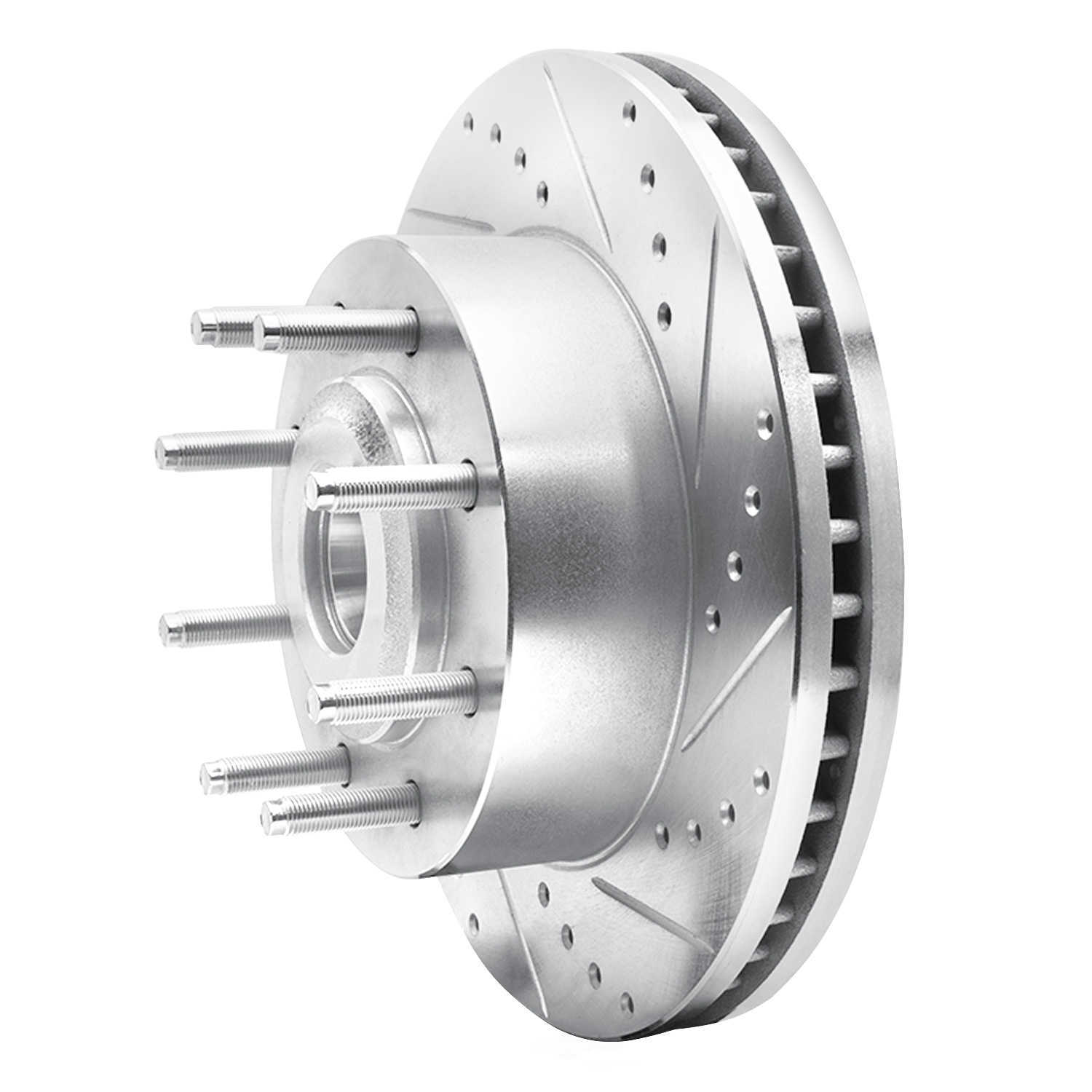 Dynamic Friction Company 631-54201R DFC Brake Rotor - Drilled And Slotted - Silver