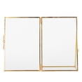 thumbnail image 3 of Vintage Brass & Glass 4x6 Inch Photo Frame, Elegant Tabletop Display with Sturdy Easel Stand, 3 of 7