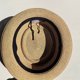 thumbnail image 5 of Sombrero de paja plano para mujer, sombrero de Panamá de playa de verano, ajustable, 5 of 6