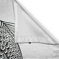 thumbnail image 3 of Ambesonne Koi Fish Kitchen Curtains, Japanese Carps Love, 55"x39", Black and White, 3 of 3