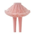 thumbnail image 3 of Kiijoy Toddler Girls Leggings with Ruffle Tutu Skirt Stretchy Dress Pants, Sizes 3-4, 3 of 3