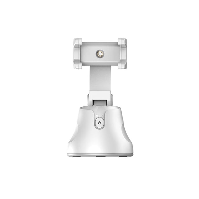 Inteprter Titular de disparo inteligente de seguimiento automático Soporte de cámara de teléfono celular de rotación de 360 grados Accesorios de cámara y óptica Blanco