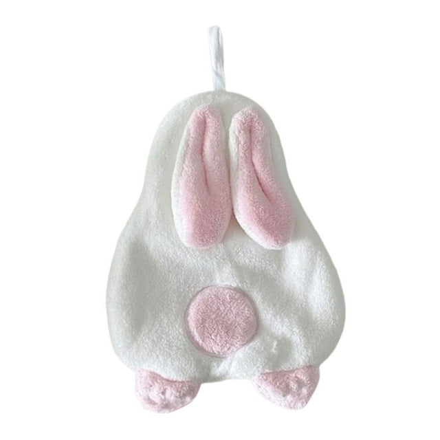 Toalla de Mano Colgante, Paños para Platos, Suaves, Decorativos, 26x18cm, Absorbentes, Toallas de Cocina Colgantes para El Hogar, Vacaciones, Apartame blanco