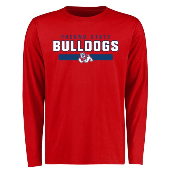 Men's Red Fresno State Bulldogs Team Strong Long Sleeve T-Shirt