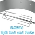 thumbnail image 2 of Universal Stainless Steel 22.5-in Kettle Grill Rotisserie Kit-Rotisserie Ring/Spit Motor/SUS304 Meat Forks/Handles/Kettle Tool Holder-for Weber/Napoleon/Kingsford 22-in Kettle Charcoal Grills, 2 of 5
