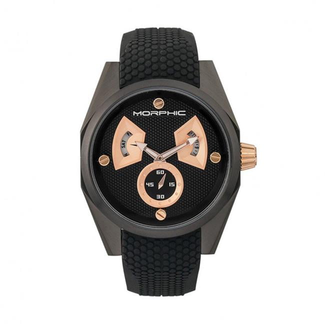 Morphic MPH3407 44 mm M34 Series Mens Watch with Day Date Black Rose Gold Walmart