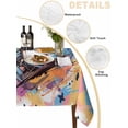 thumbnail image 5 of Baseball Sports, Rectangle Tablecloth, Minimalist Geometric Smear Art Waterproof & StainResistant Tablecloth, Washable Oil-proof Table Cover for Dining/Party/Wedding/Camping/Buffet 60x84 In, 5 of 9