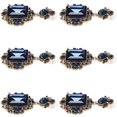 thumbnail image 1 of 3 Pares De Pendientes De Diamante Esmeralda Colgantes De Aleación Retro Pendientes De Moda Para Decoración De Orejas Joyería Azul Fugacal Azul, 1 of 8