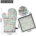 thumbnail image 6 of Pioneer Flower Kitchen Oven Mitt and Pot Holder Sets 4 Pcs for Baking, Cooking and Grilling, Heat Resistant Up To 392 °F, 6 of 7