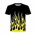 thumbnail image 2 of APEXFWDT Mens Casual Short Sleeve TShirt Summer Flame Print Crewneck Workout Tops Regular Fit Basic Tee TShirt, 2 of 6