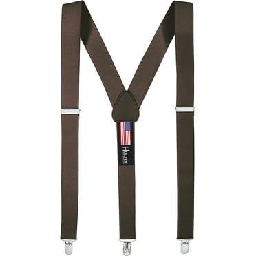 4 Pack Hidden Suspenders For Men - Hiking Suspenders, Airport Friendly - Black & Beige, Size L - Made In USA