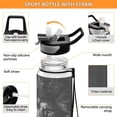 thumbnail image 4 of Sports Water Bottle 1000ML Tritan Food Grade Clear Water Bottle Fitness Outdoor Sports Bike Grey Crown Lion, 4 of 7