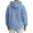 thumbnail image 6 of SYwaren Men's Quarter Zip Corduroy Hoodie Pullover Sweatshirt Solid Color Kangaroo Pocket Casual Outdoor, 6 of 8