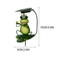 thumbnail image 3 of ShunRuiPi Black and Friday and Cyber and Honday Green Delicate Frogs Shape Art Solar Garden Decorative Iron Lamp, Entertainment Center Decor, Bedroom Decor, 3 of 4