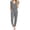 Grey, variant on ZAZYULZ Womens Summer Jumpsuits 2024 Personalized Design Women's Short Sleeved Casual Loose V Neck Jumpsuit(Grey,L)