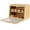 Natural, variant on BENESKY Double Layer Large Bread Box for Kitchen Counter, Large Capacity Bread Storage Container Farmhouse Bread Box with Window Bread Holder, Black