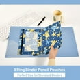 thumbnail image 5 of Turtle Starfish Fish Seaweed 2 Pack Pencil Pouch for 3 Ring Binder Smooth Zipper Folders with Pockets Clear Window Pencil Case, 5 of 6