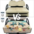 thumbnail image 5 of SEANATIVE Golf Cart Seat Covers with 4 Storage Pockets, Fits EZGO TXT/RXV, Club Car DS/Precedent, Yamaha 2-Person Golf Cart Accessories, Portable Foldable Design, Sea Turtle Starfish Beach, 5 of 7