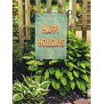 thumbnail image 2 of KDAGR Modern Volumetric Abstract Letters on Happy Holidays Title Featuring Retro Garden Flag Decorative Flag House Banner 12x18 inch, 2 of 2