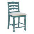 thumbnail image 1 of Riverbay Furniture 24" Transitional Wood & Fabric Counter Stool in Blue/Cream, 1 of 10