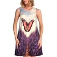 thumbnail image 1 of Disketp Butterfly Over Lavender para Vestido sin Mangas para Mujeres, Vestidos de Verano para Mujeres, Casual y Holgado para la Playa, 1 of 7