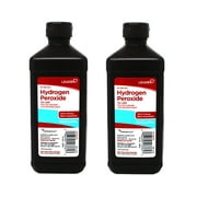 Leader Hydrogen Peroxide 3% Topical Solution, First Aid Antiseptic, 16 FL OZ - 2 Pack