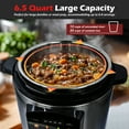 thumbnail image 5 of Bluebow 6.5 Quart Electric Pressure Cooker, 8-in-1 Multi Cooker Rice Cooker Slow Cooker Sauté Steamer, Stainless Steel, 5 of 9