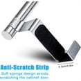 thumbnail image 2 of Tutuviw 4 Pcs Stainless Steel Over-Cabinet Door Towel Holder,9in Kitchen and Bathroom Towel Rail Towel Bar Over Cupboard Door Towel Holder,Hand Towel Rack Hanger with Anti-Slip Pads (Silver), 2 of 7