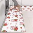 thumbnail image 2 of Kitchen Rugs Sets Of 2,White Cow Strawberry Cow Pattern Anti Fatigue Kitchen Mat Rugs Non Slip Washable,Decorative Kitchen Floor Mats for Kitchen,Sink,Laundry,17"X47", 2 of 5