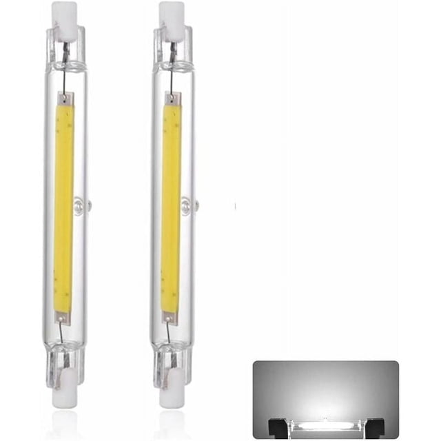 Ampoule LED Cool White 6000K R7, Économe en Énergie, Non Dimmable pour une Large Utilisation, Instantanée, Design Écologique, Installation Facile, 118mm, Cob Mince, Compatible avec la Plupart des Variateurs