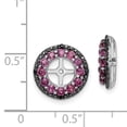 thumbnail image 3 of Sterling Silver Rhodium Rhodolite Garnet & Black Sapphire Earring Jacket, 3 of 3