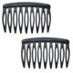thumbnail image 1 of Camila Paris Cp2948 Peine lateral para el cabello francés Peines pequeños redondeados negros con torcedura francesa Pinzas para el cabello decorativas de sujeción fuerte para mujeres Moño moño Up-Do S, 1 of 5