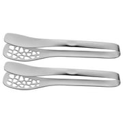2pcs Stainless Steel Buffet Tong Kitchen Food Tong Bakery Cake Bread Tong Camping Grilling Tong