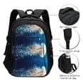 thumbnail image 3 of Fotbe White Jellyfish Dansing in the Ocean Mochila con Estampado y Puerto USB para Hombre y Mujer, Mochila Antirrobo, Mochila de Viaje, Mochila Escolar, Mochila Universitaria, 3 of 7