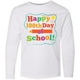 thumbnail image 3 of Inktastic Happy 100th Day of School Long Sleeve Youth T-Shirt, 3 of 5