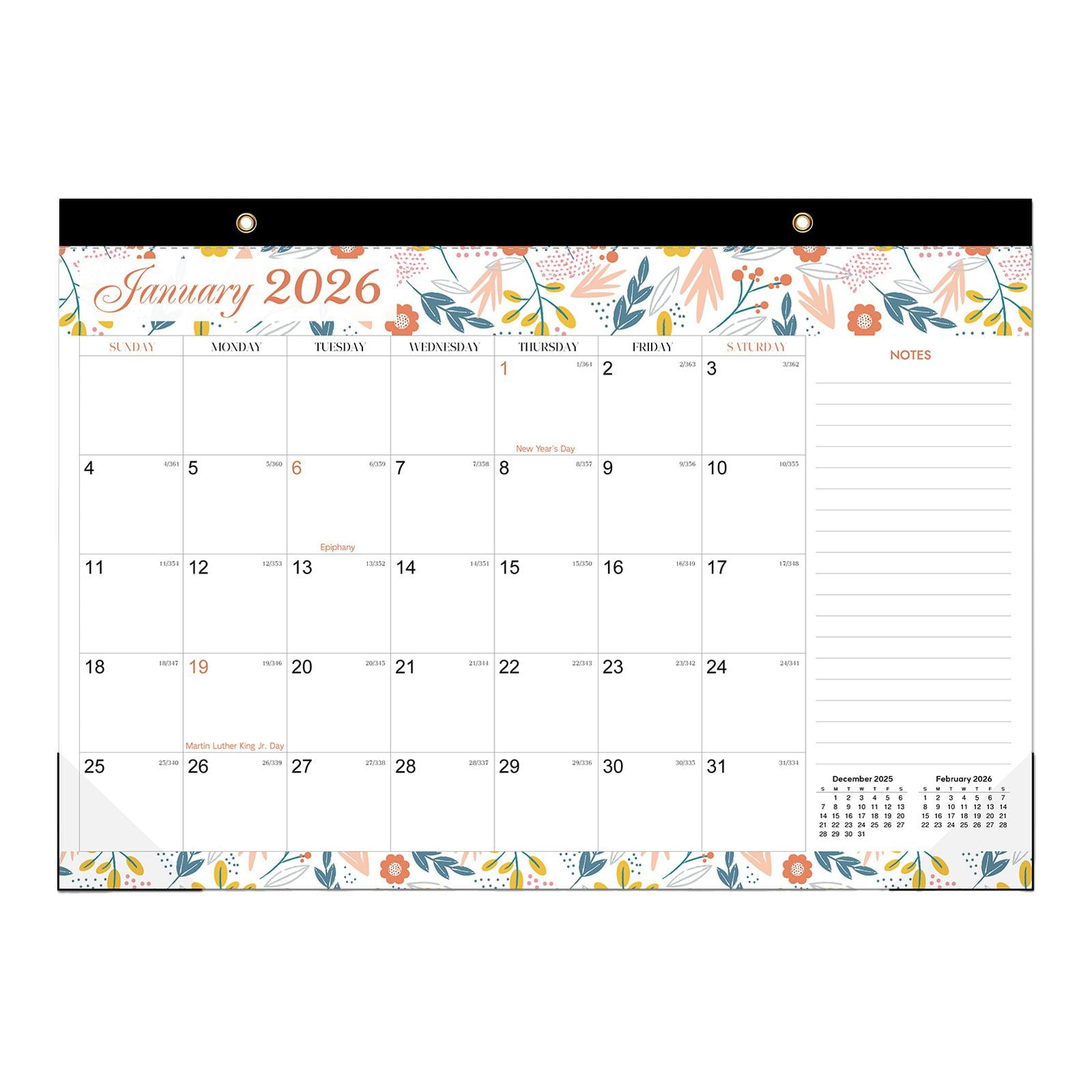 1 Desk Calendar 2026-2027 Monthly Planner with to Do List for Home Office School Tabletop Wall Hanging
