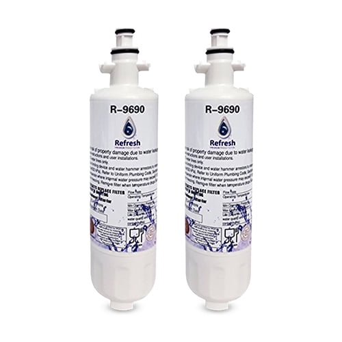 Replacement For LG LMXS27626S Refrigerator Water Filter by Refresh (2