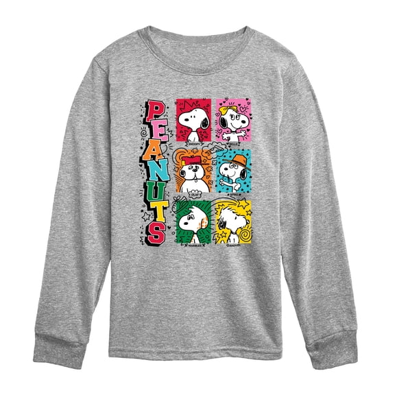 Peanuts - Snoopy Siblings Yearbook - Youth Boys Long Sleeve Graphic T-Shirt