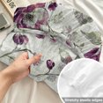 thumbnail image 4 of King Size Fitted Sheet Set - Spring Floral 3 Piece Bedding Sets 16" Deep Pocket Fitted Sheet with 2 Pillowcases, Red Flowers Leaves Botanical Vintage Beige Brushed Microfiber Hotel Luxury Bed Sheets, 4 of 9