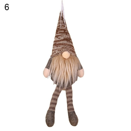 

HoMD Xmas Santa Gnome Forest Faceless Pendant Doll Home Cafe Holiday Decor Gift Toy