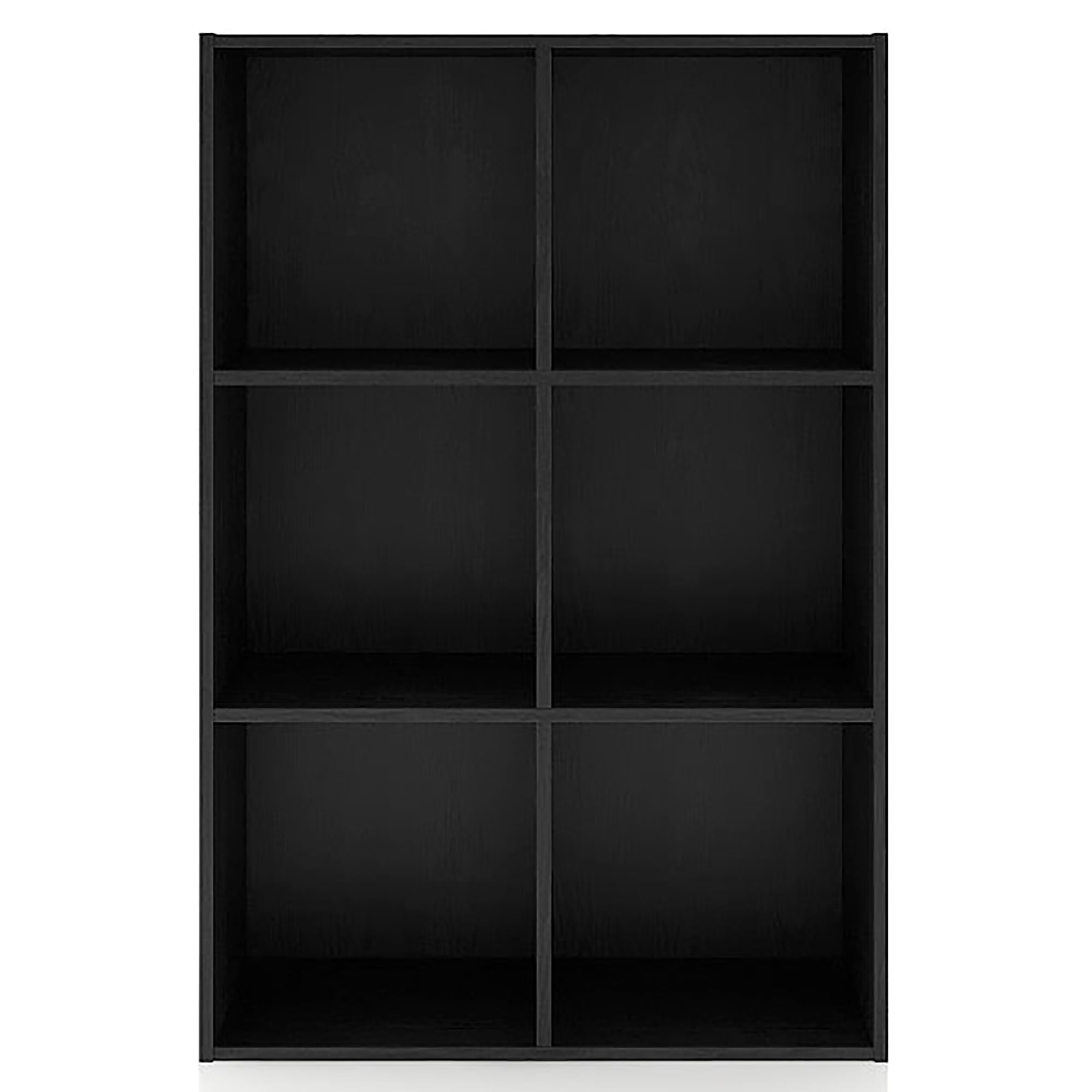 Furniture of America Brooks Stackable 6-Cube Wood Black Bookcase