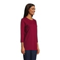 thumbnail image 3 of Lands' End Women's 3/4 Sleeve Supima Cotton Crewneck Tunic, 3 of 3
