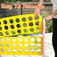 thumbnail image 5 of Wdmiya Jumbo 4-to-Score Giant Game Set, 4-in-a-Row Connect Game for Adults Kids Family Fun, Indoor Outdoor Adjustable Height Yard Family Game with w/ Golf Set, Basketball Hoop, Yellow Pink, 5 of 8