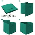 thumbnail image 6 of Casafield Set of 6 Fabric Storage Cube Bins, Teal Green - 13" Collapsible Foldable Cloth Baskets for Shelves and Cubby Organizers, 6 of 7